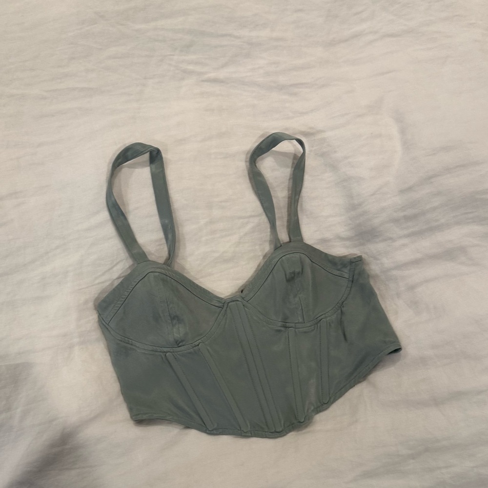 Zara Green Corset Top